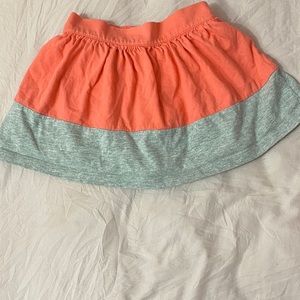 Girls skirt coral with grey trim